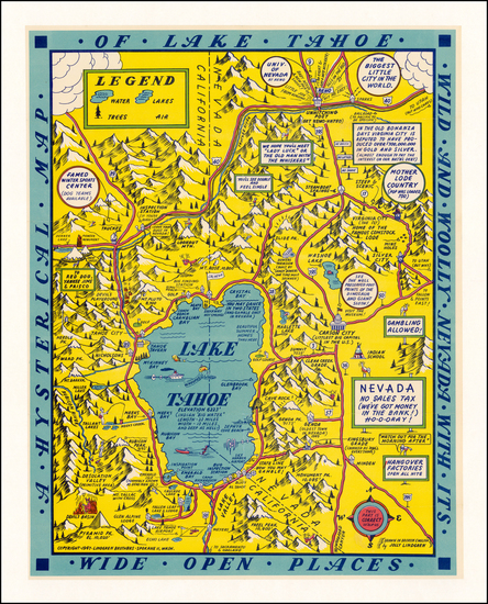 16-California Map By Lindgren Brothers