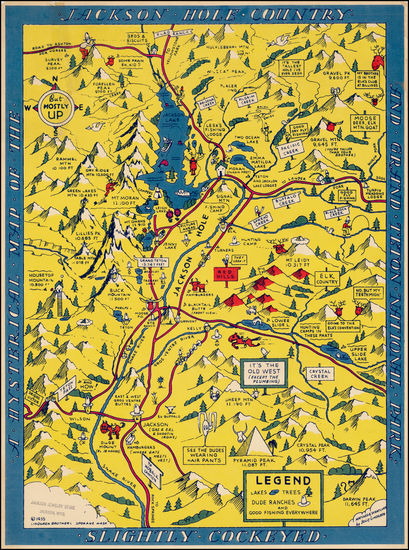 100-Rocky Mountains Map By Lindgren Brothers