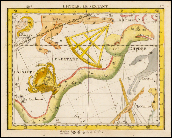 75-Celestial Maps Map By John Flamsteed / Jean Nicolas Fortin