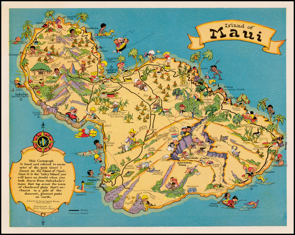 74-Hawaii and Hawaii Map By Ruth Taylor White