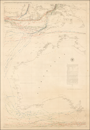 43-Southeast Asia, Other Islands and Australia Map By Matthew Fontaine Maury