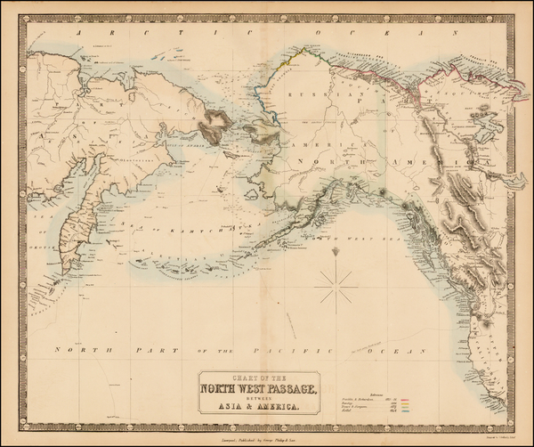 66-Polar Maps, Alaska and Canada Map By George Philip & Son