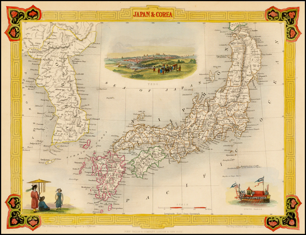 36-Japan and Korea Map By John Tallis