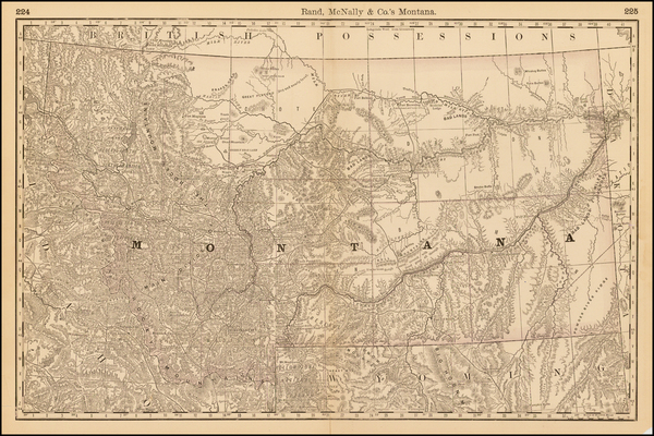 85-Plains and Rocky Mountains Map By Rand McNally & Company