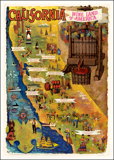 58-California Map By Amado Gonzalez