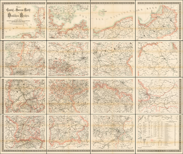 84-Poland, Czech Republic & Slovakia, Baltic Countries and Germany Map By Adolf Henze