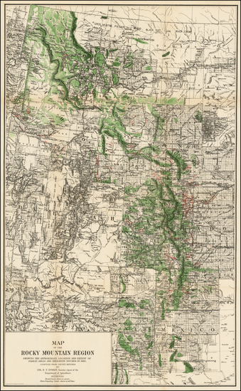 39-Rocky Mountains Map By Hoen & Co.