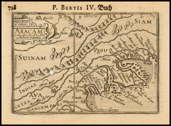 44-India and Southeast Asia Map By Barent Langenes