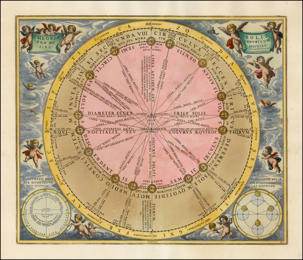 73-Celestial Maps Map By Andreas Cellarius