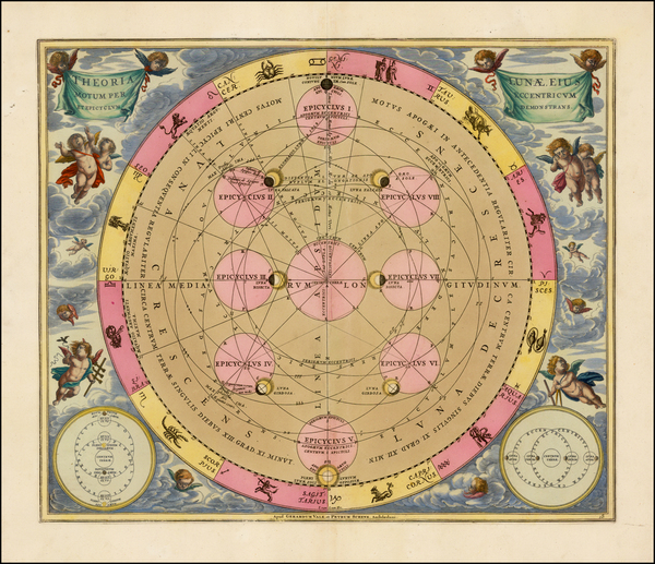 24-Celestial Maps Map By Andreas Cellarius