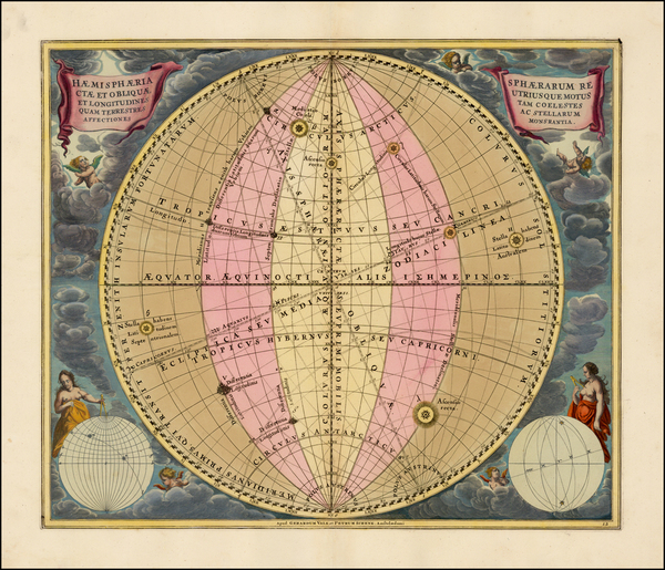 47-Celestial Maps Map By Andreas Cellarius