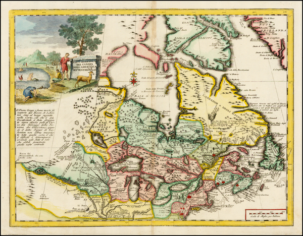 49-Midwest and Canada Map By Giambattista Albrizzi