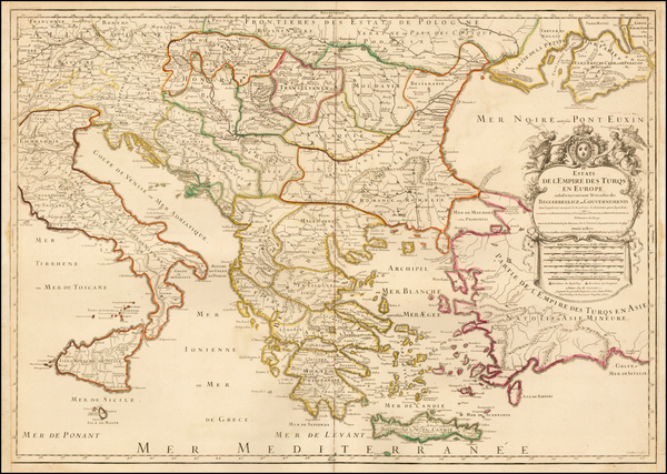 78-Ukraine, Romania, Balkans, Turkey and Greece Map By Alexis-Hubert Jaillot