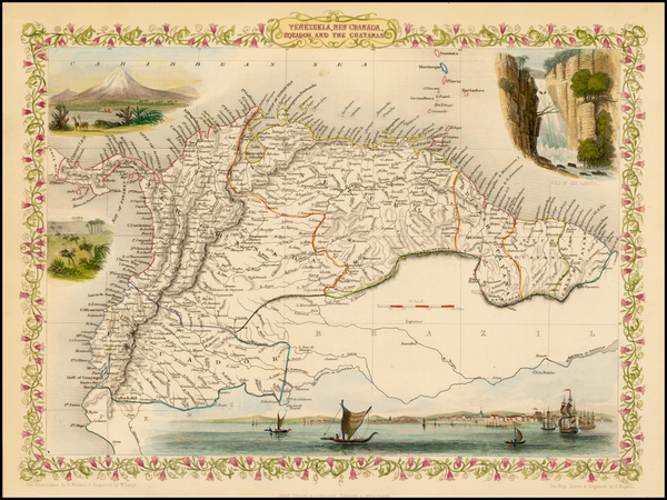 35-South America Map By John Tallis