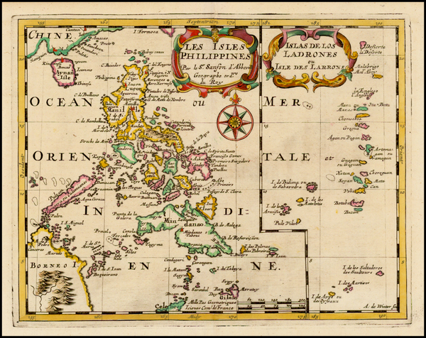 57-Southeast Asia and Other Islands Map By Nicolas Sanson