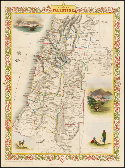 51-Holy Land Map By John Tallis