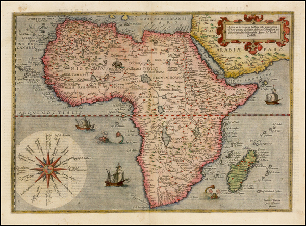 81-Africa and Africa Map By Gerard de Jode