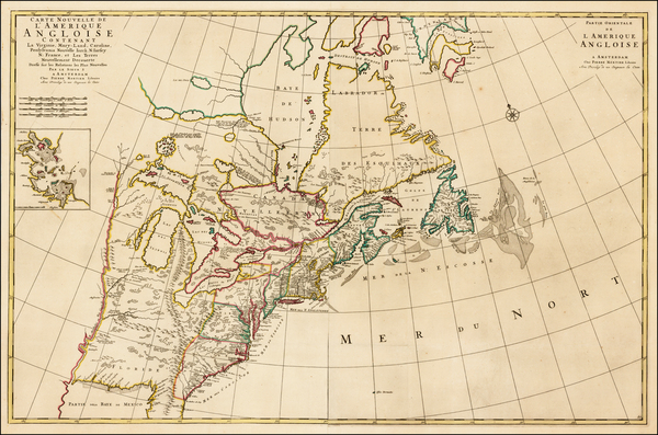 91-United States, North America and Canada Map By Pierre Mortier