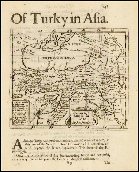 5-Central Asia & Caucasus and Turkey & Asia Minor Map By Robert Morden