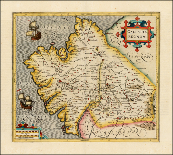 1-Spain Map By  Gerard Mercator