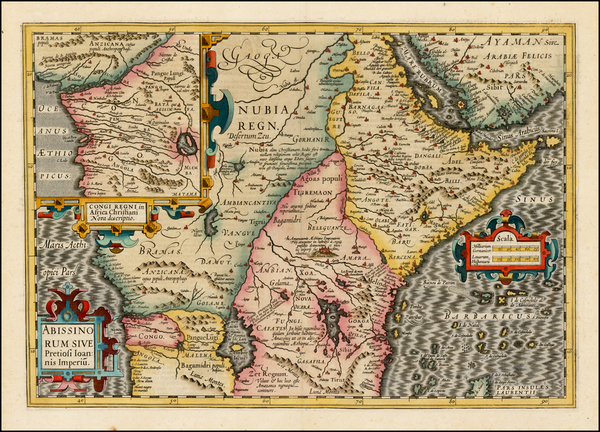 26-East Africa and West Africa Map By Jodocus Hondius