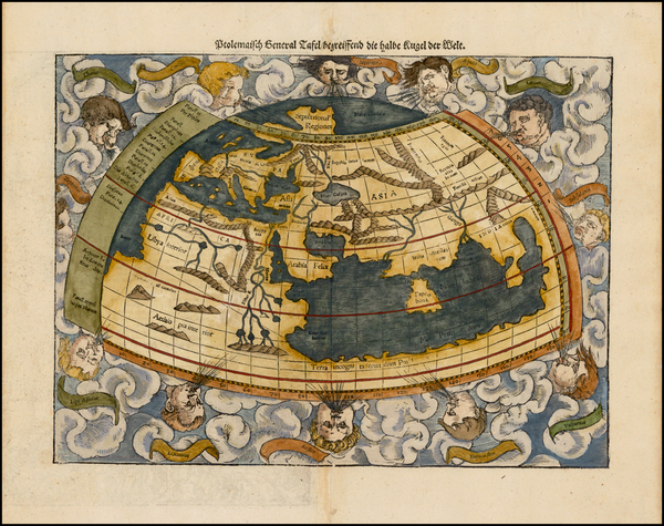 73-World and World Map By Sebastian Munster