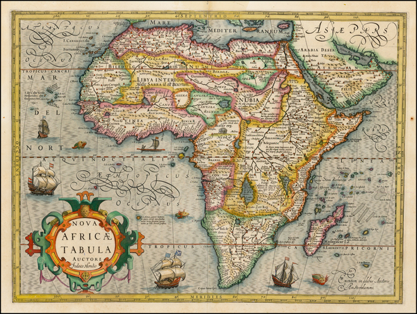 11-Africa and Africa Map By Jodocus Hondius