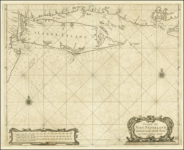 58-Mid-Atlantic Map By Arent Roggeveen / Jacobus Robijn