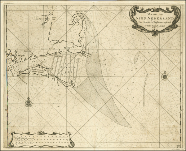 34-New England Map By Arent Roggeveen / Jacobus Robijn