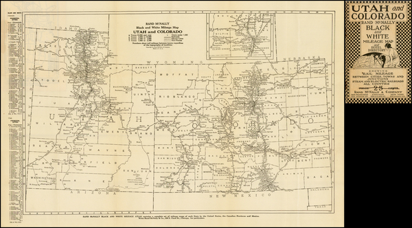 86-Southwest, Rocky Mountains, Colorado and Utah Map By Rand McNally & Company