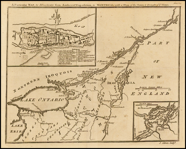52-New England and Canada Map By Gentleman's Magazine