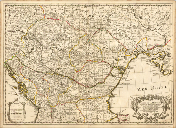 50-Russia, Ukraine, Hungary and Balkans Map By Guillaume De L'Isle