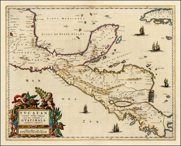 68-Mexico and Central America Map By Johannes Blaeu