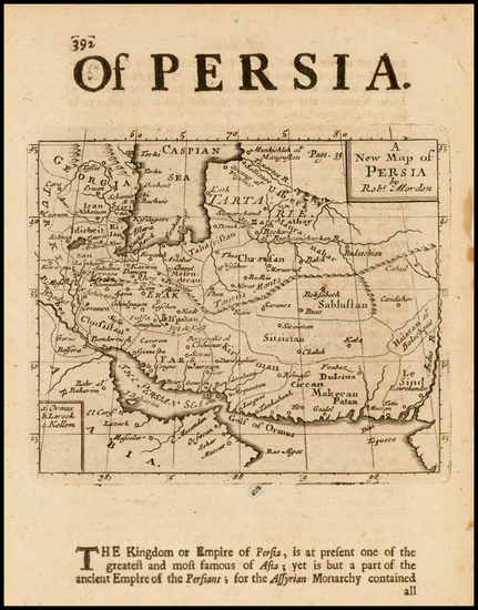 86-Central Asia & Caucasus and Persia & Iraq Map By Robert Morden
