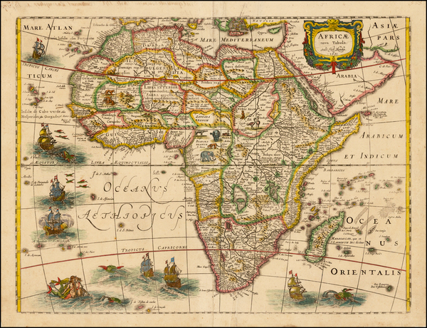 7-Africa and Africa Map By Henricus Hondius