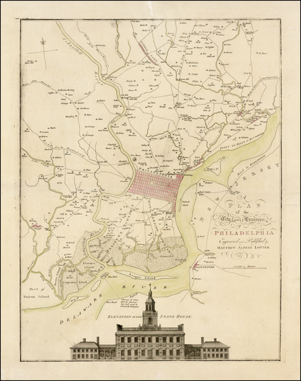 42-Mid-Atlantic and Pennsylvania Map By Mathais Albrecht Lotter / Scull & Heap