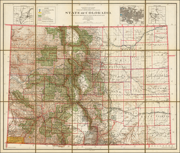 44-Rocky Mountains Map By General Land Office