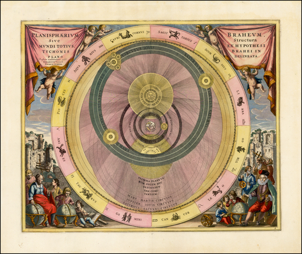 23-Celestial Maps Map By Andreas Cellarius