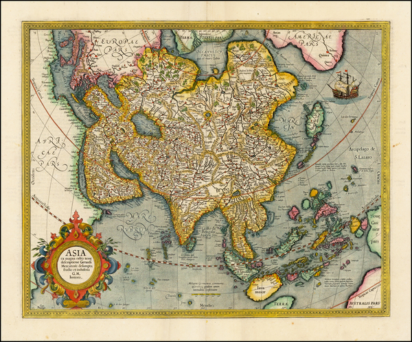 20-Asia and Asia Map By Jodocus Hondius