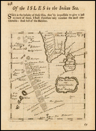 46-India and Other Islands Map By Robert Morden