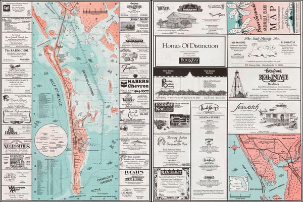 32-Florida and Pictorial Maps Map By Boca Beacon