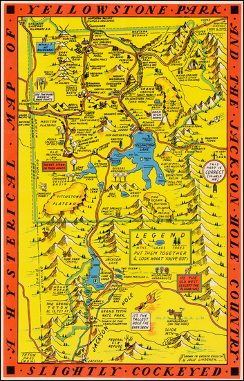 66-Rocky Mountains Map By Lindgren Brothers