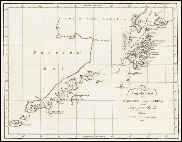 16-Alaska Map By Weimar Geographische Institut