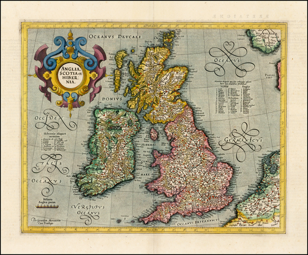 28-British Isles Map By  Gerard Mercator