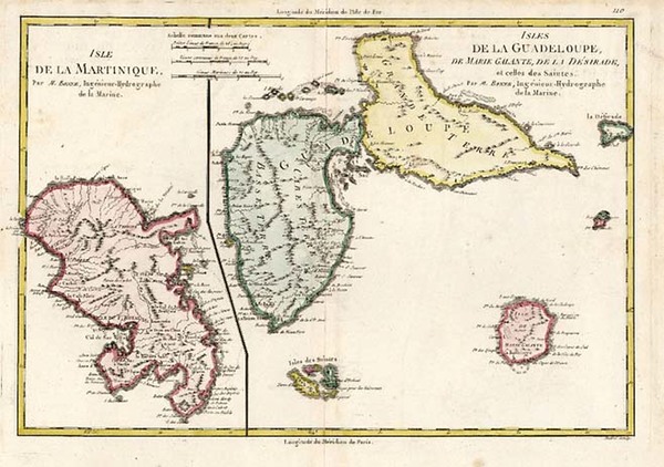 62-Caribbean Map By Rigobert Bonne