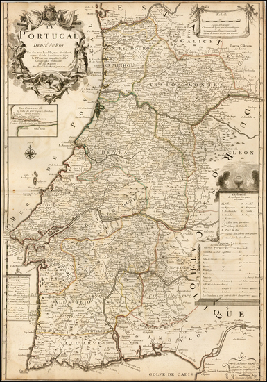 Portugal Map By Augustin  Dechauss&eacute; / Le Pere Placide de St. Helene