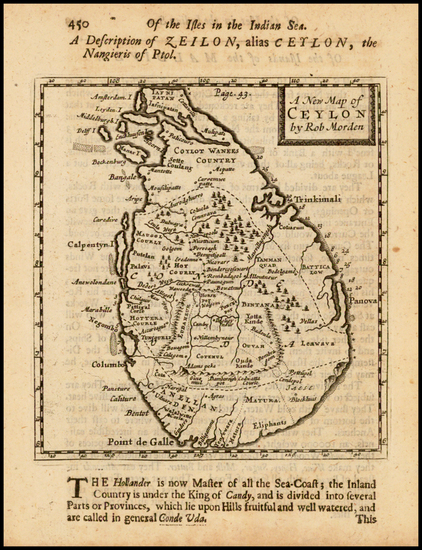 58-India and Other Islands Map By Robert Morden