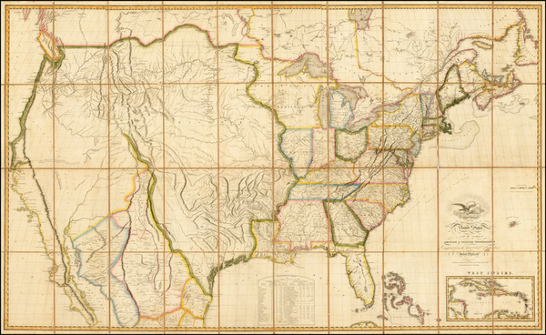 23-United States Map By John Melish