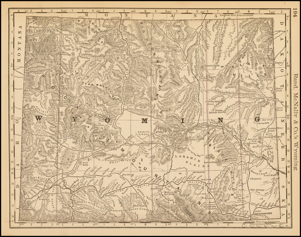 89-Plains and Rocky Mountains Map By Rand McNally & Company