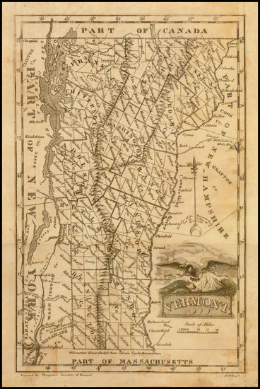 36-New England Map By Zadock Thompson